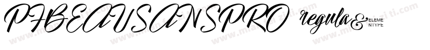 PFBEAUSANSPRO regula字体转换